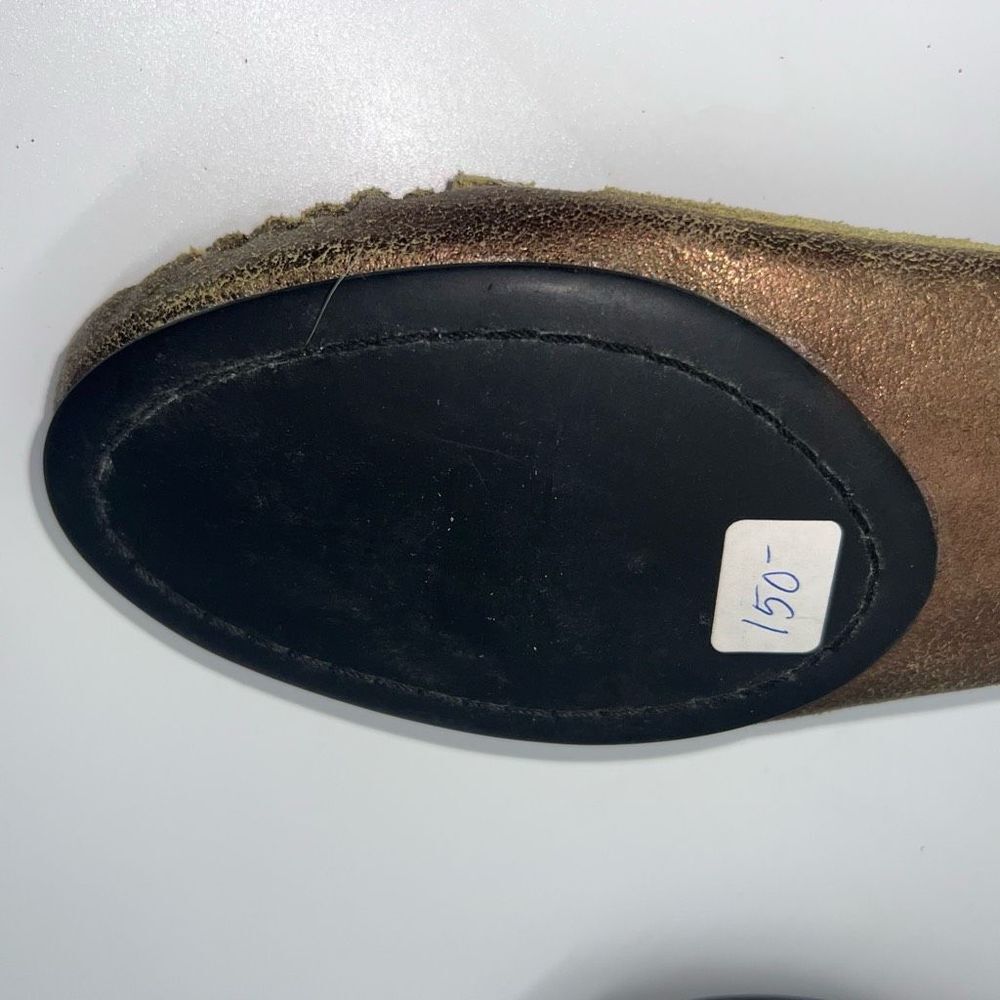 Beverly Feldman Flushed Vintage Metallic Rhinestone Kitten Heel Loafers - Picture 12 of 12